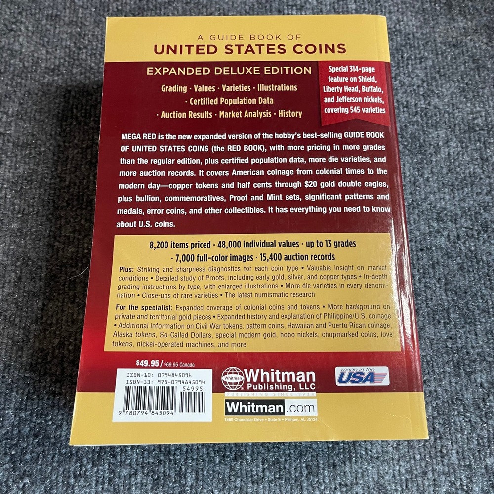 Whitman Guide Book of US Coins Mega Red 3rd Edition Yeoman Bressett 2017 - Picture 10 of 13